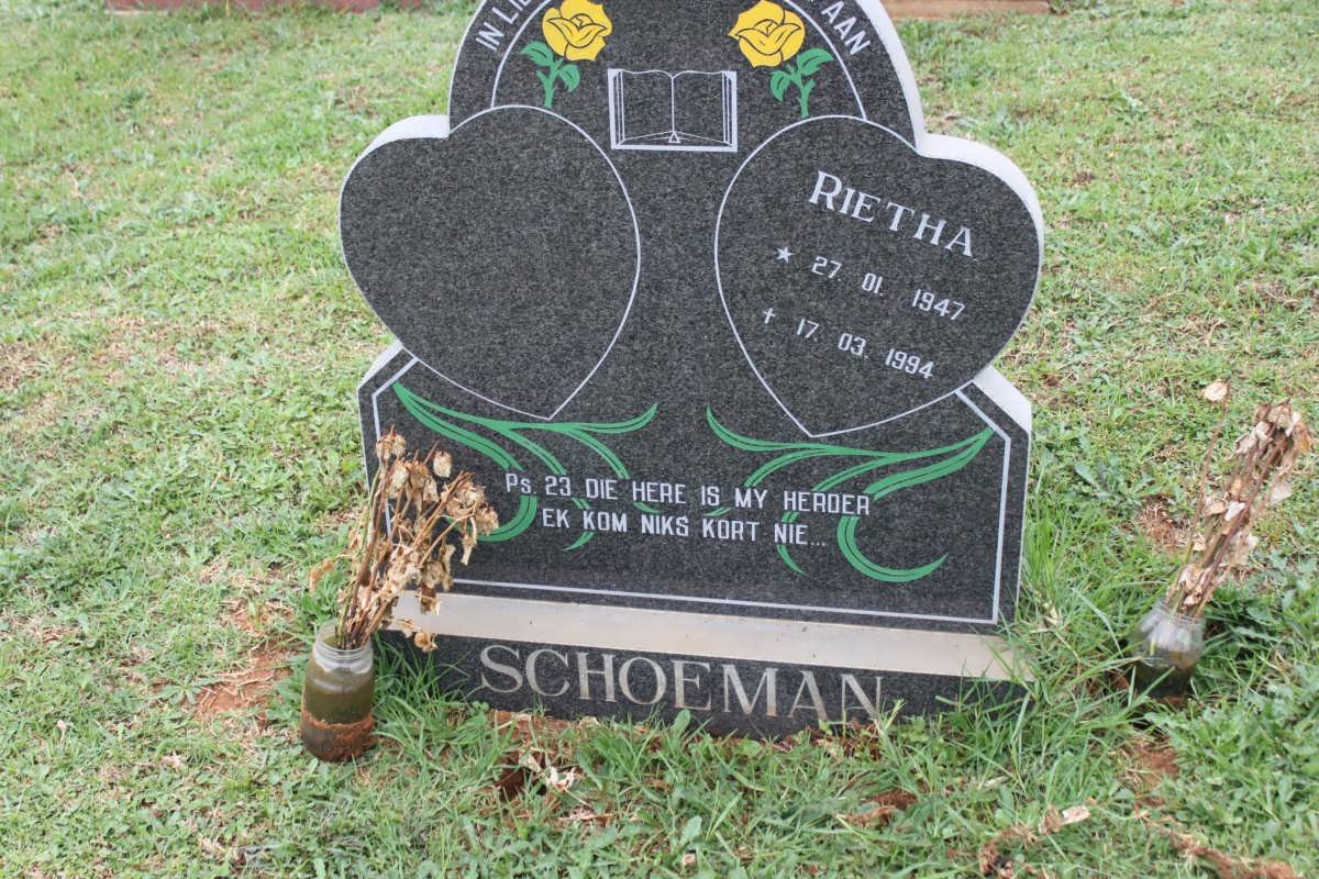 SCHOEMAN Rietha 1947-1994