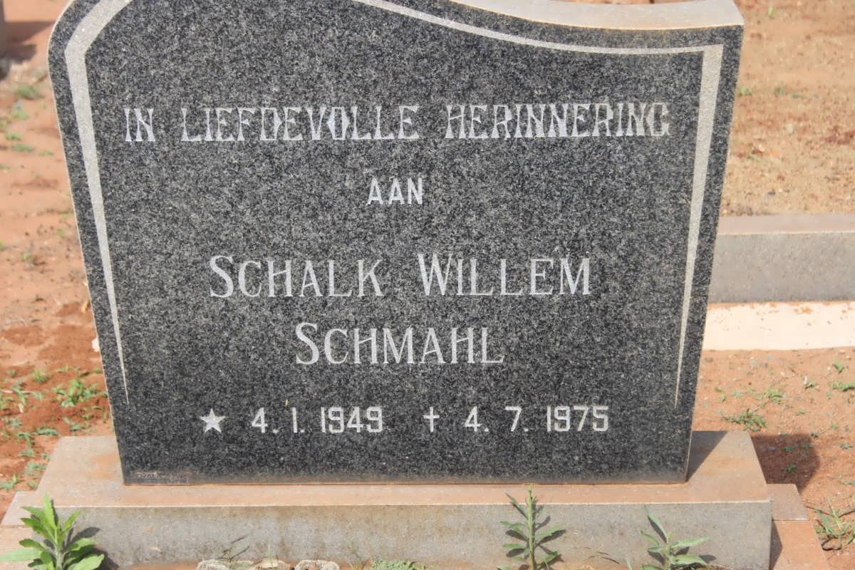 SCHMAHL Schalk Willem 1949-1975