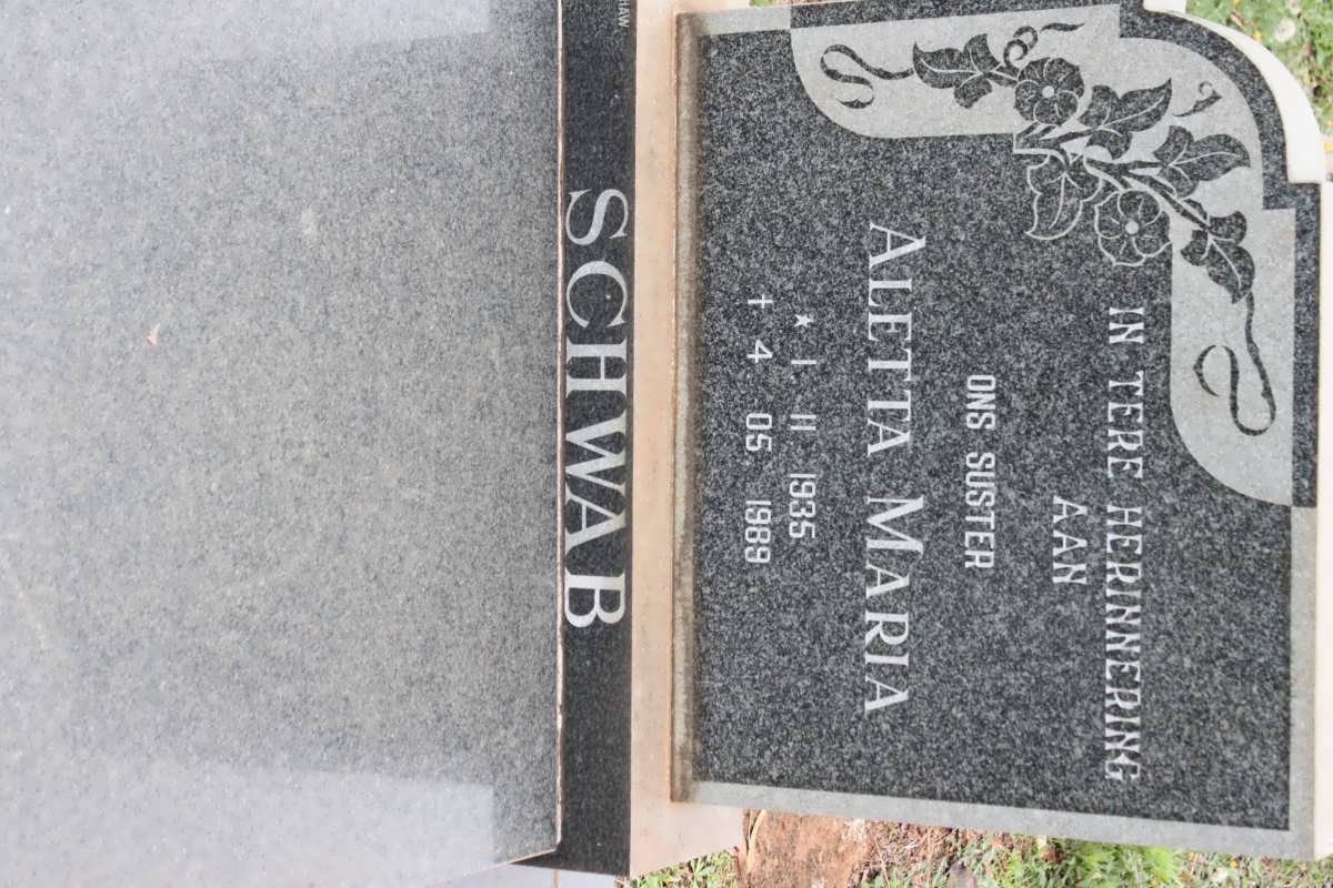 SCHWAB Aletta Maria 1935-1989
