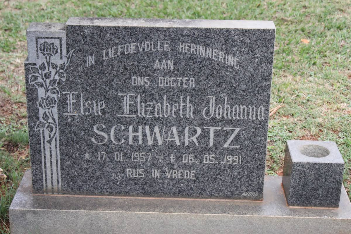 SCHWARTZ Elsie Elizabeth Johanna 1957-1991