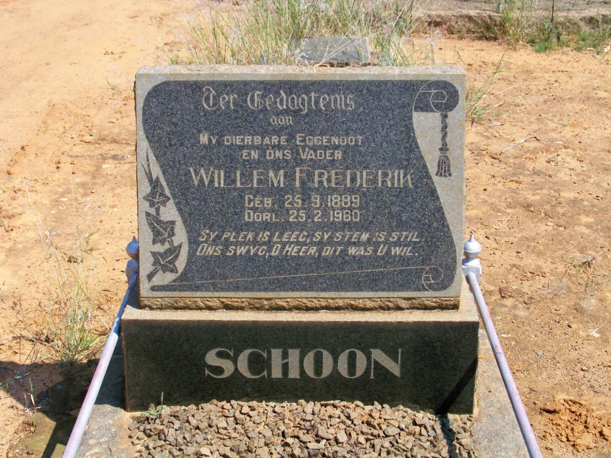 SCHOON Willem Frederik 1889-1980