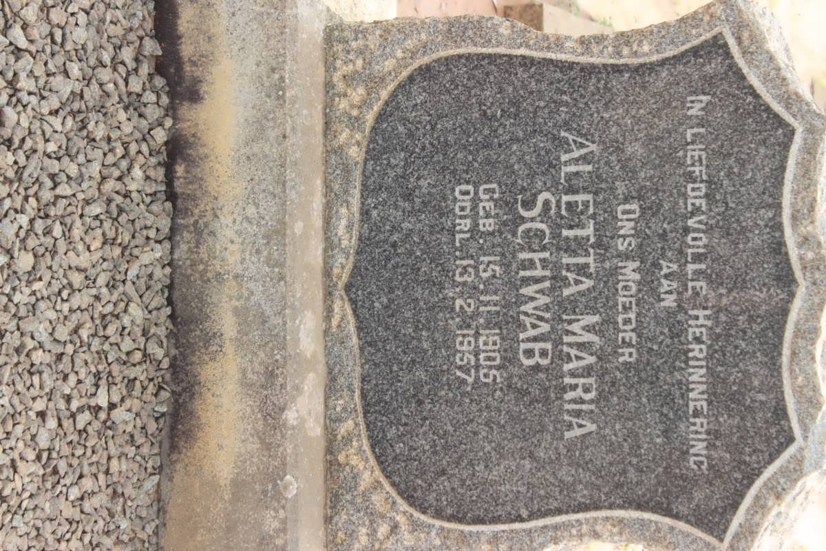 SCHWAB Aletta Maria 1905-1957