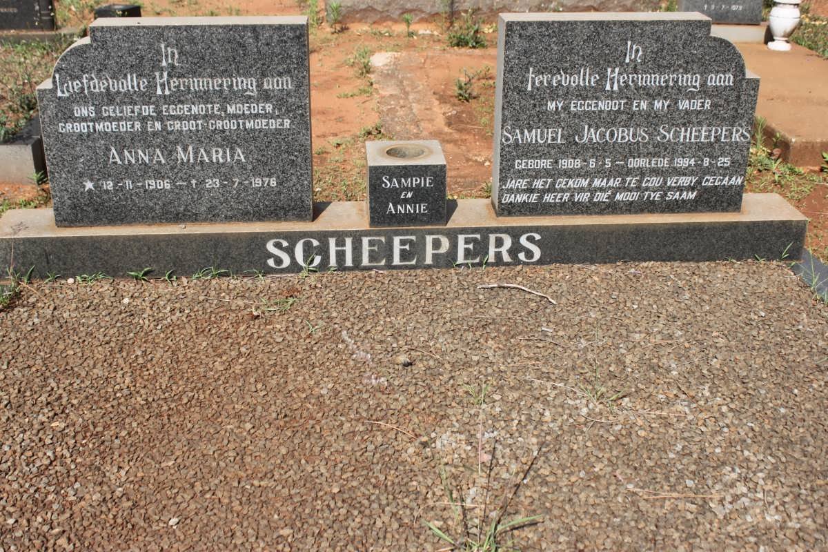 SCHEEPERS Samuel Jacobus 1908-1994 &amp; Anna Maria 1906-1976