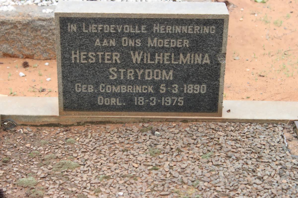 STRYDOM Hester Wilhelmina nee COMBRINCK 1890-1975