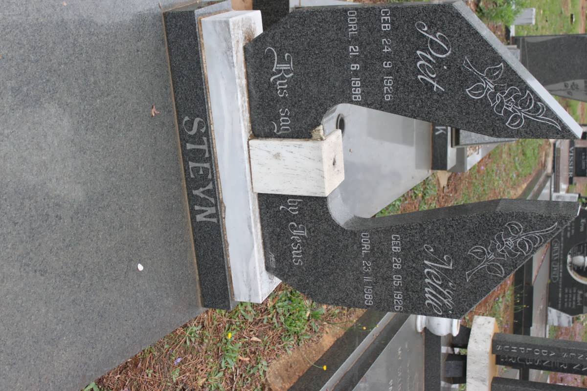 STEYN Piet 1926-1998 &amp; Nellie 1926-1989