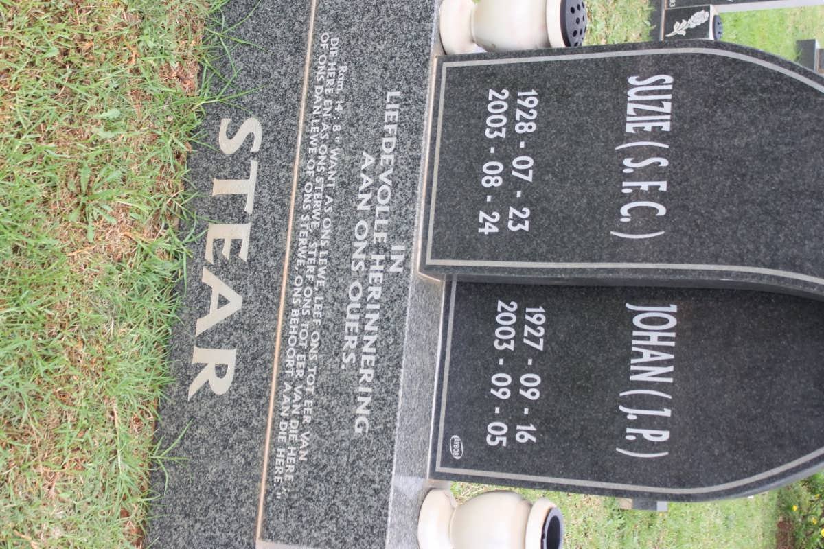 STEAR Johan 1927-2003 &amp; Suzie 1928-2003