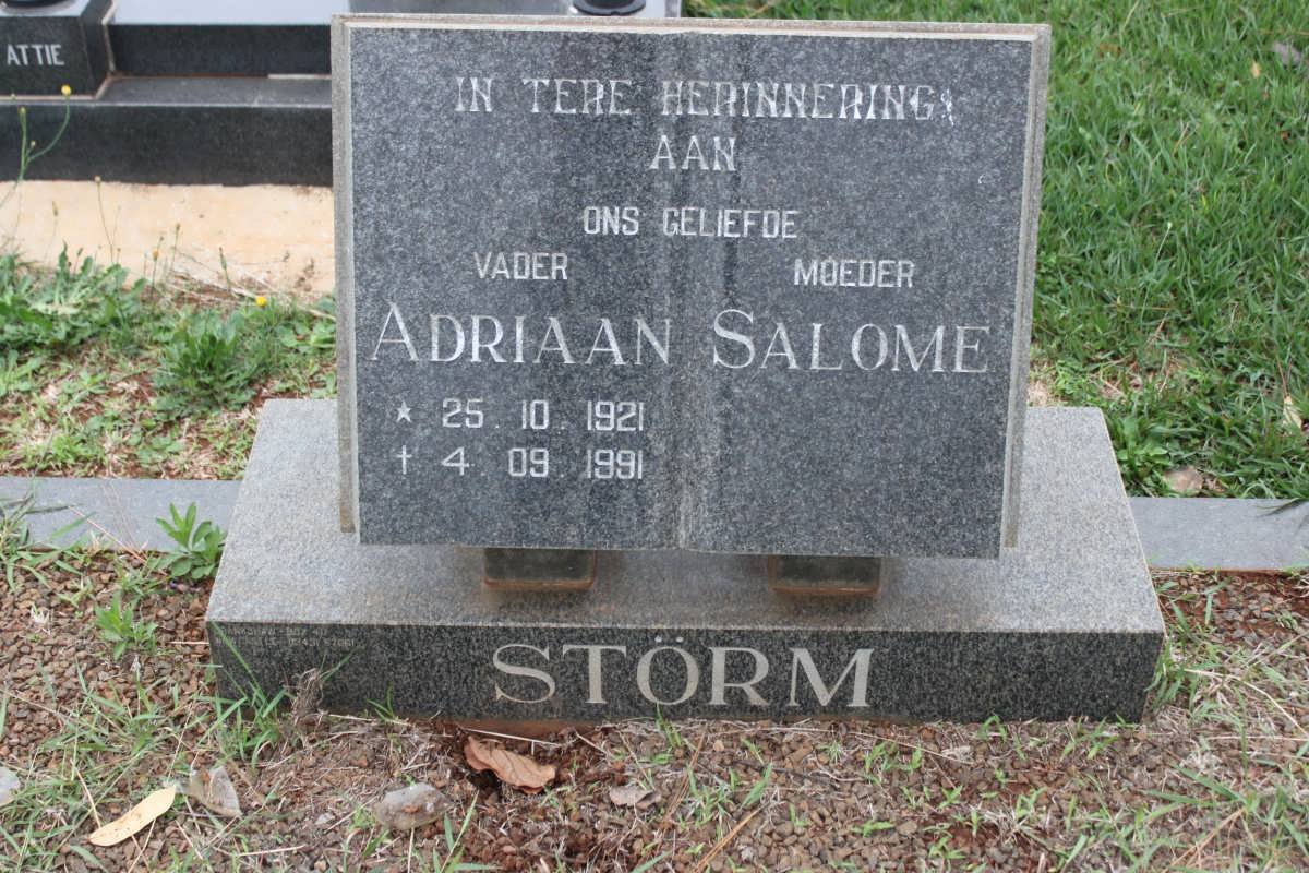 STORM Adriaan 1921-1991 &amp; Salome -