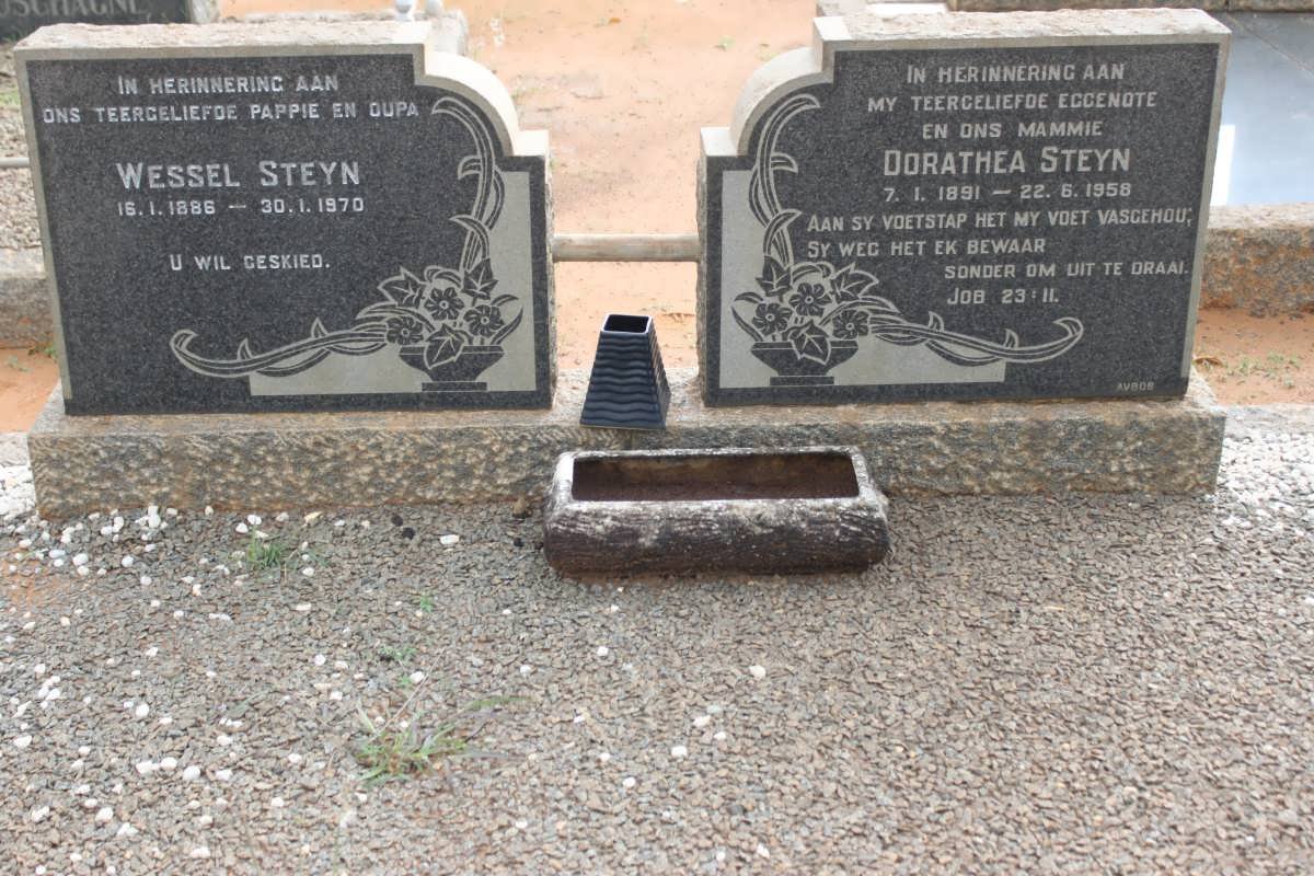 STEYN Wessel 1886-1970 &amp; Dorathea 1891-1958