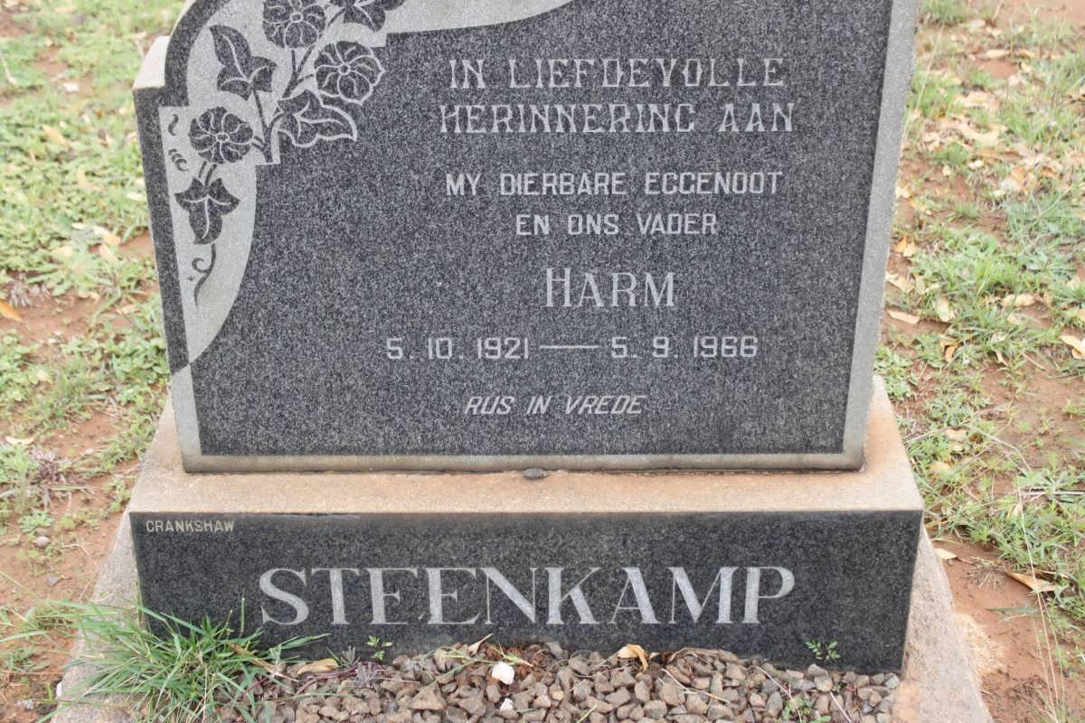 STEENKAMP Harm 1921-1966
