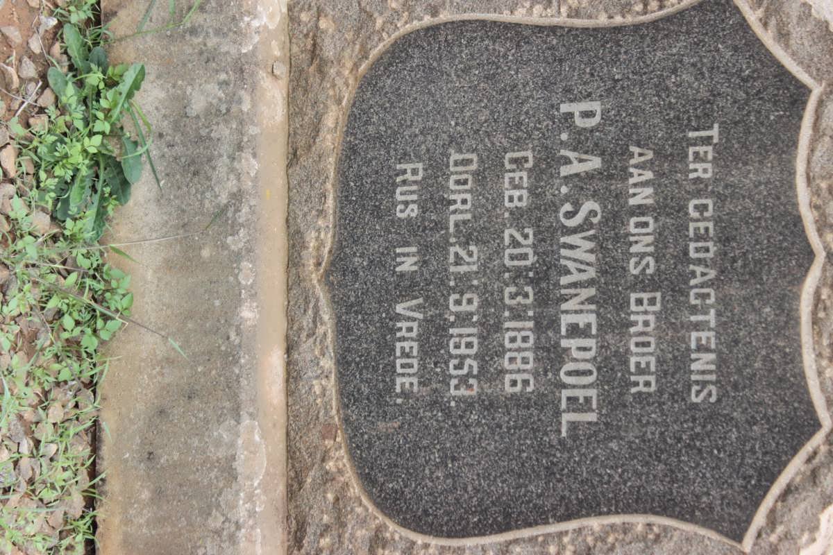 SWANEPOEL P.A. 1886-1953