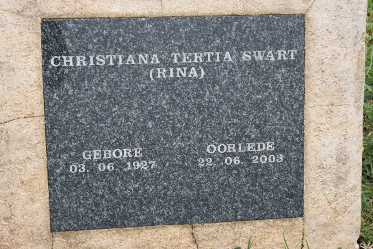 SWART Christiana Tertia 1927-2003
