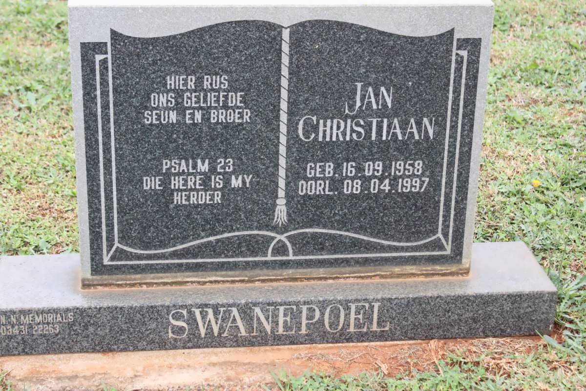 SWANEPOEL Jan Christiaan 1958-1997