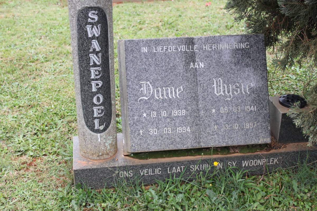 SWANEPOEL Danie 1938-1994 &amp; Uysie 1941-1997