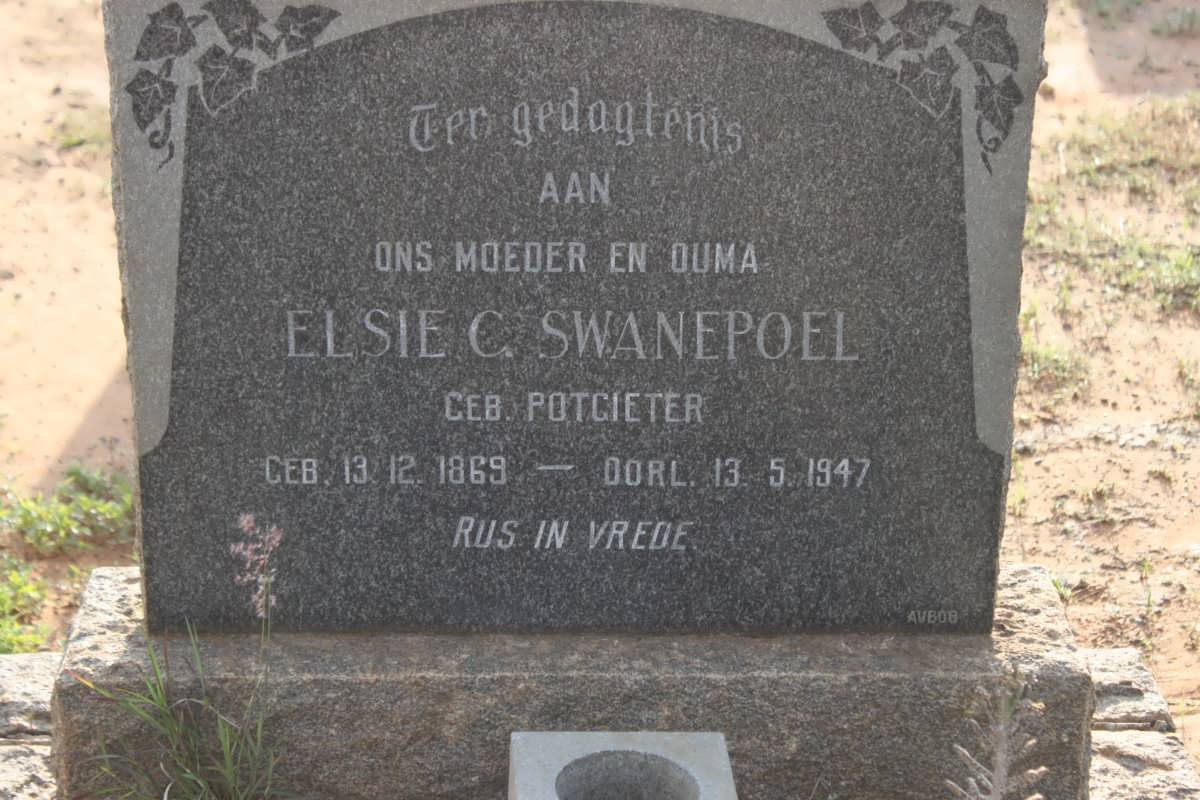 SWANEPOEL Elsie C. nee POTGIETER 1869-1947