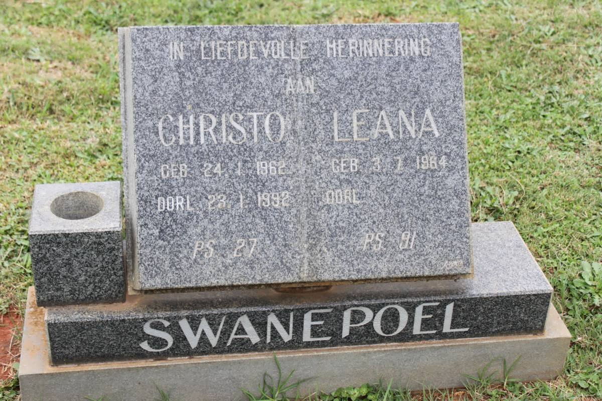 SWANEPOEL Christo 1962-1992 &amp; Leana 1964-