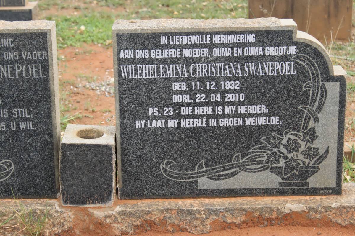 SWANEPOEL Wilehelemina Christiana 1932-2010