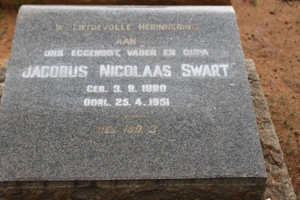 SWART Jacobus Nicolaas 1880-1951
