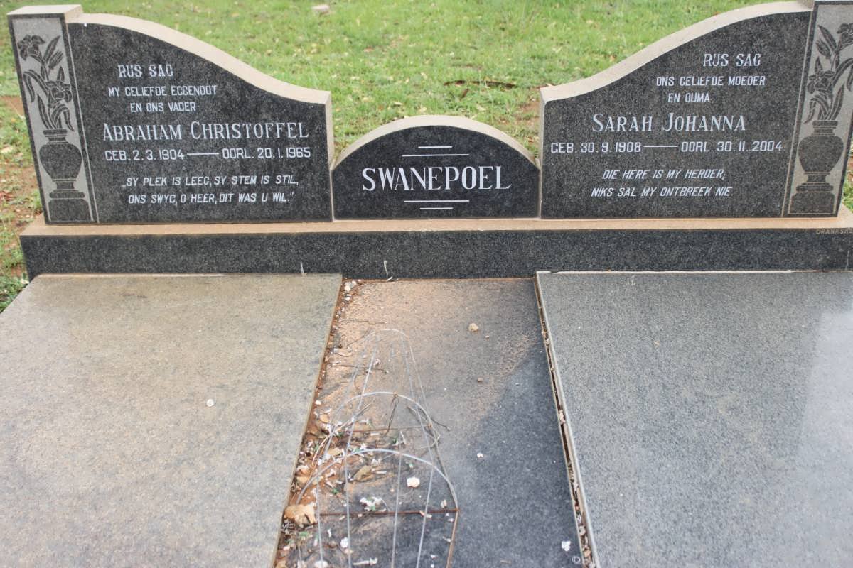 SWANEPOEL Abraham Christoffel 1904-1965 &amp; Sarah Johanna 1908-2004