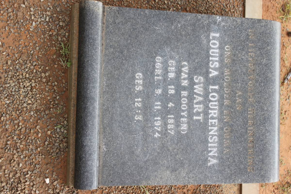 SWART Louisa Lourensina nee VAN ROOYEN 1887-1974