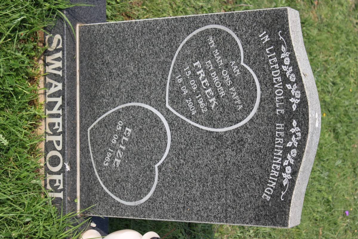 SWANEPOEL Freek 1962-2004 &amp; Elize 1963-