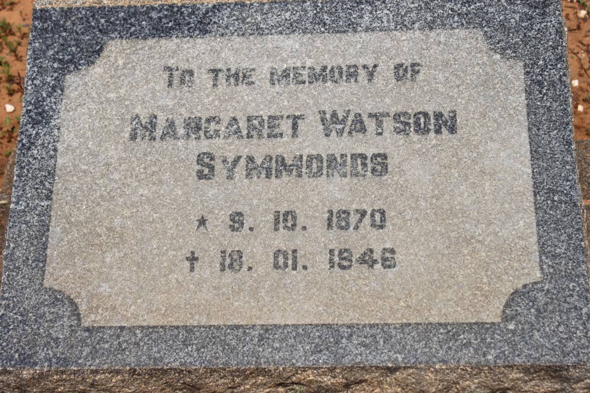 SYMMONDS Margaret Watson 1870-1946
