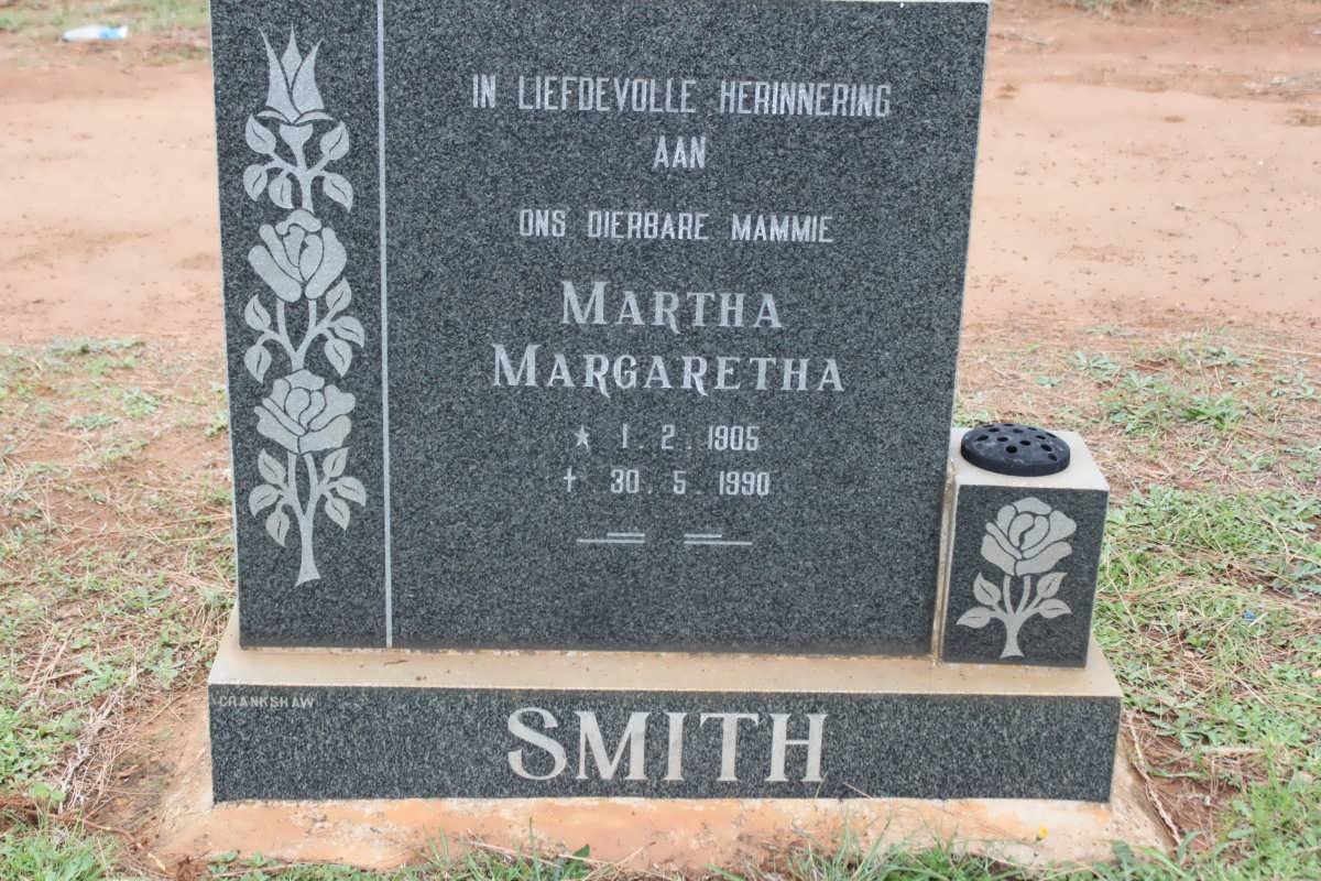SMITH Martha Margaretha 1905-1990