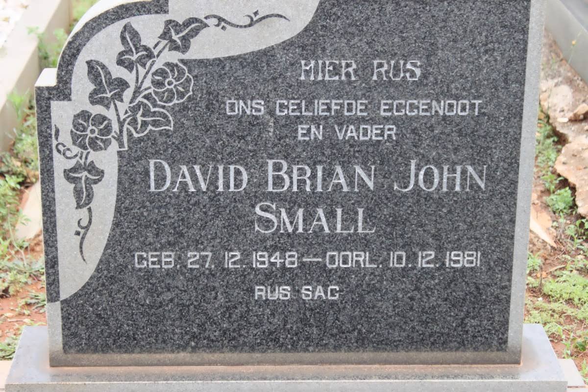 SMALL David Brian John 1948-1981