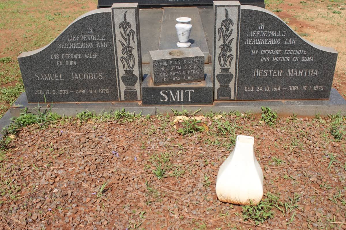 SMIT Samuel Jacobus 1903-1978 &amp; Hester Martha 1914-1978