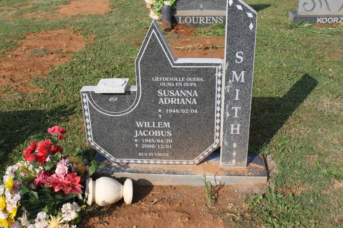 SMITH Willem Jacobus 1945-2006 &amp; Susanna Adriana 1948-