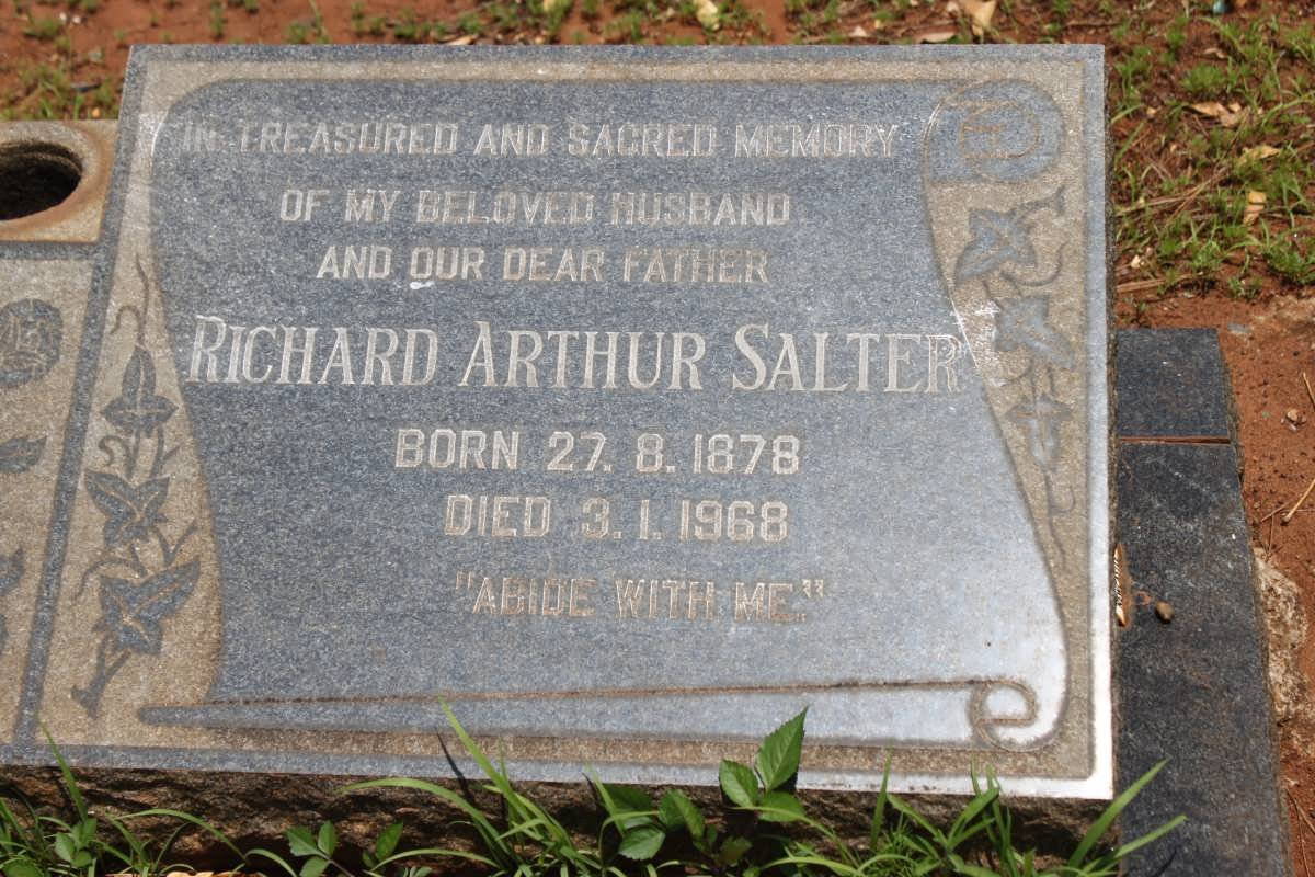 SALTER Richard Arthur 1878-1968