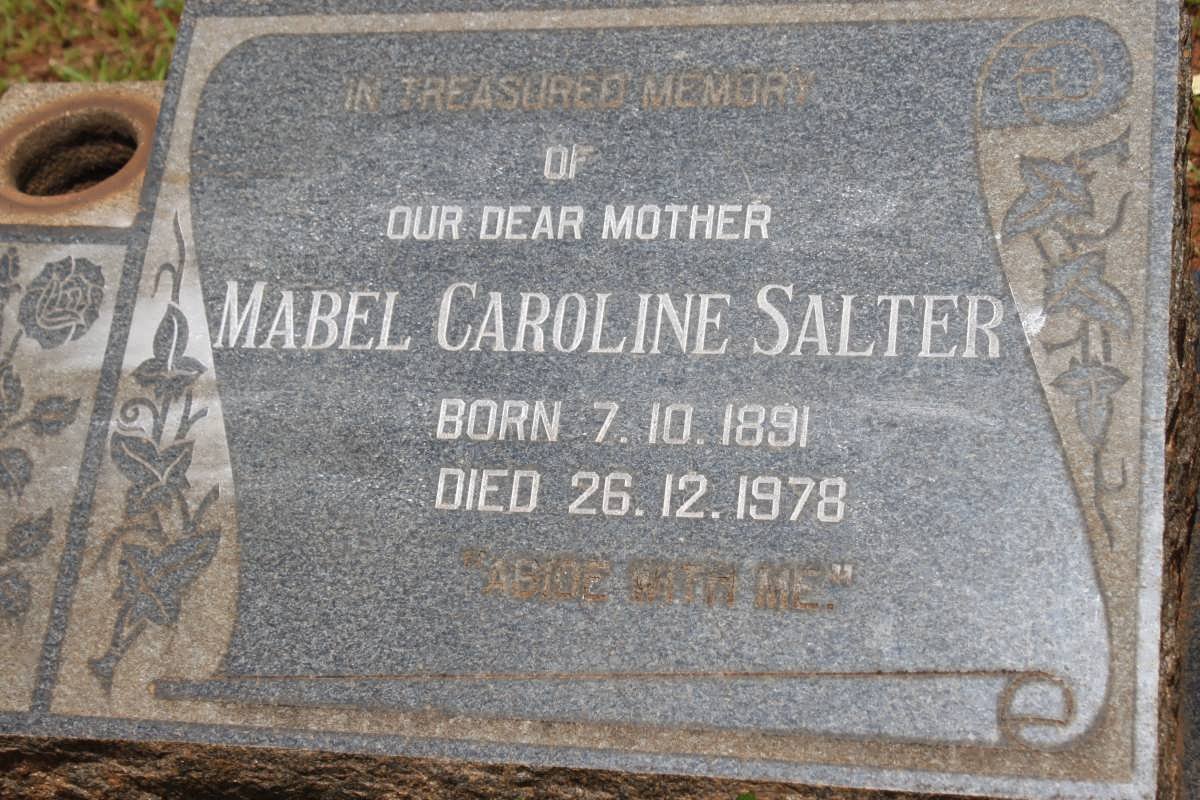 SALTER Mabel Caroline 1891-1978