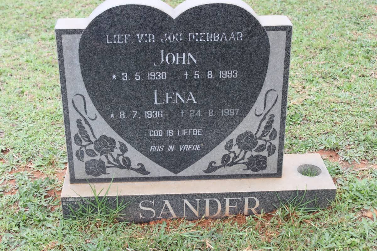 SANDER John 1930-1993 &amp; Lena 1936-1997