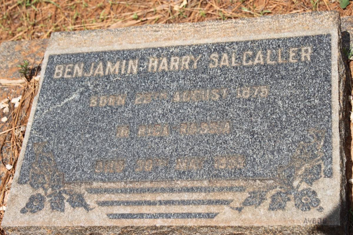 SALGALLER Benjamin Harry 1875-1953