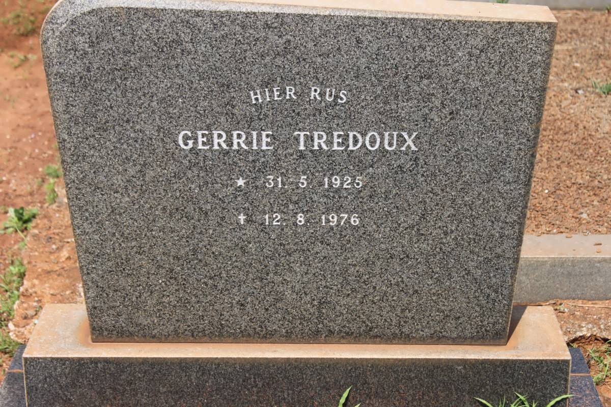 TREDOUX Gerrie 1925-1976