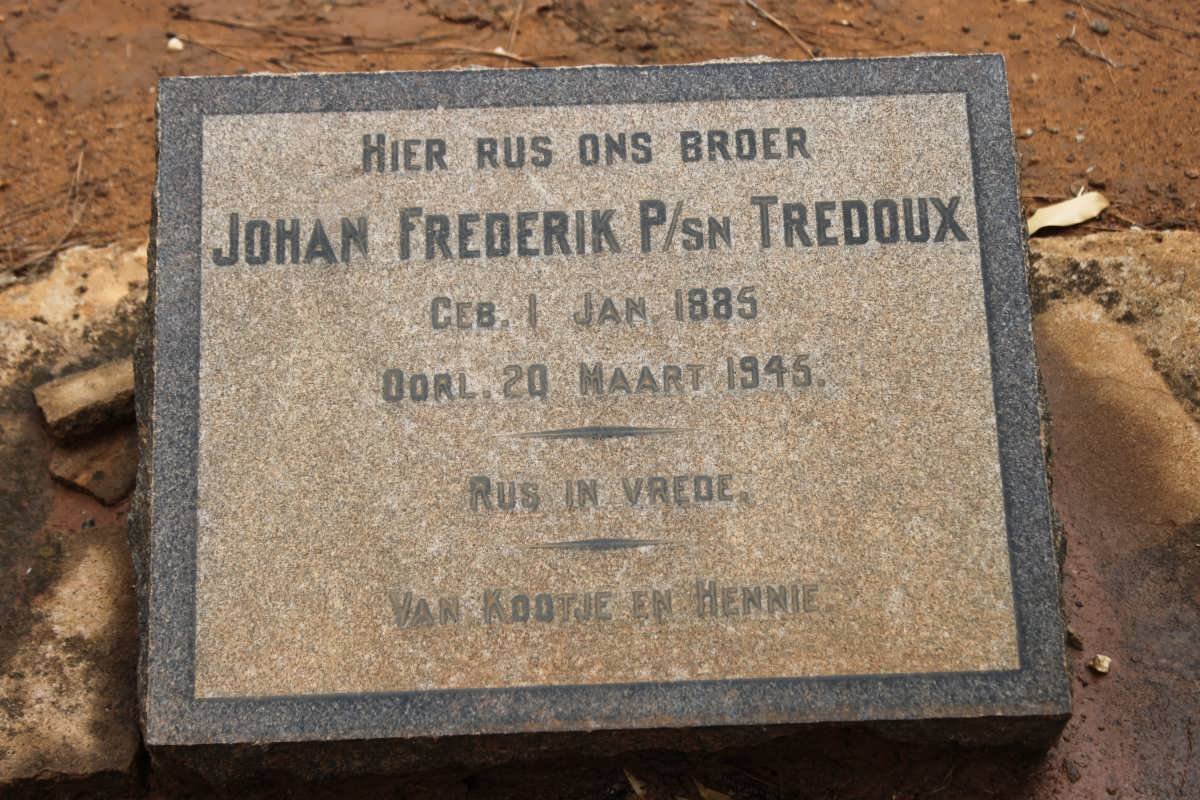 TREDOUX Johan Frederik 1885-1945