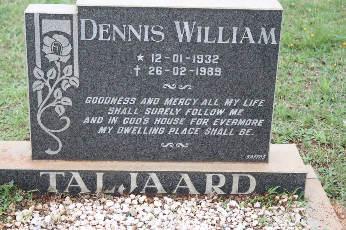 TALJAARD Dennis William 1932-1989