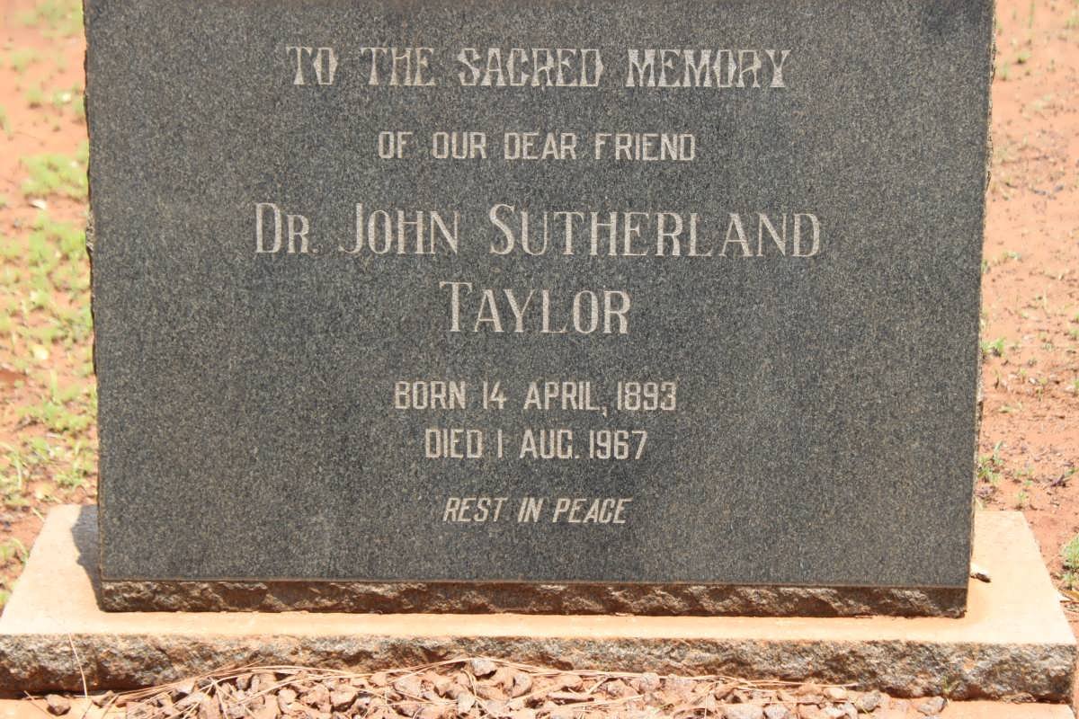 TAYLOR John Sutherland 1893-1967