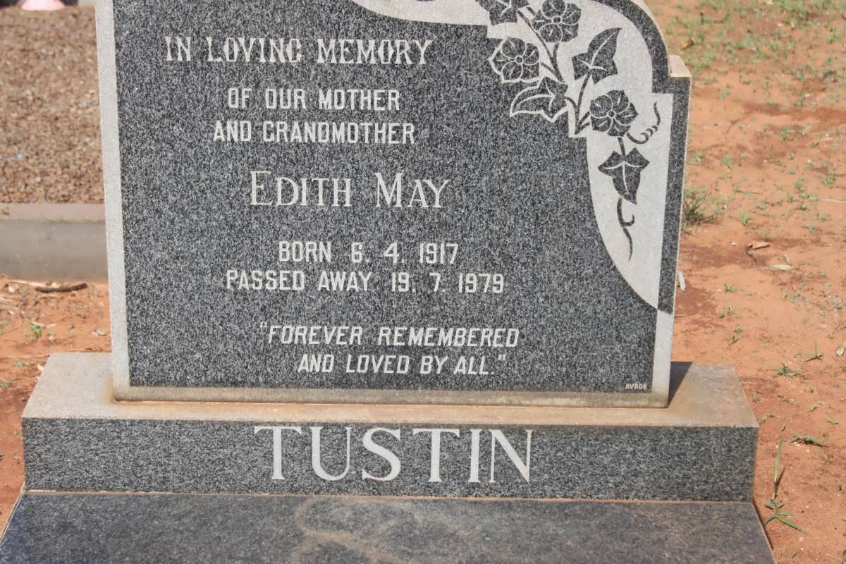 TUSTIN Edith May 1917-1979