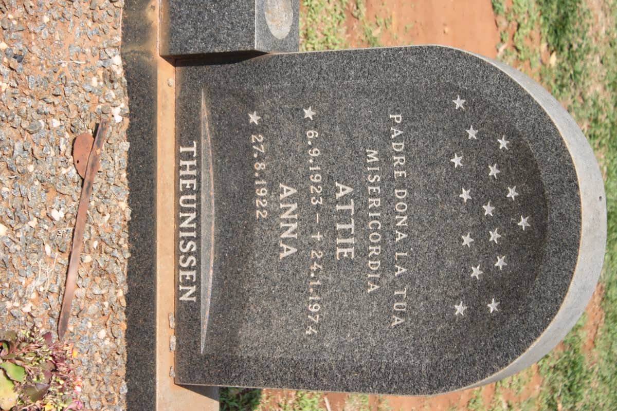 THEUNISSEN Attie 1923-1974 &amp; Anna 1922-
