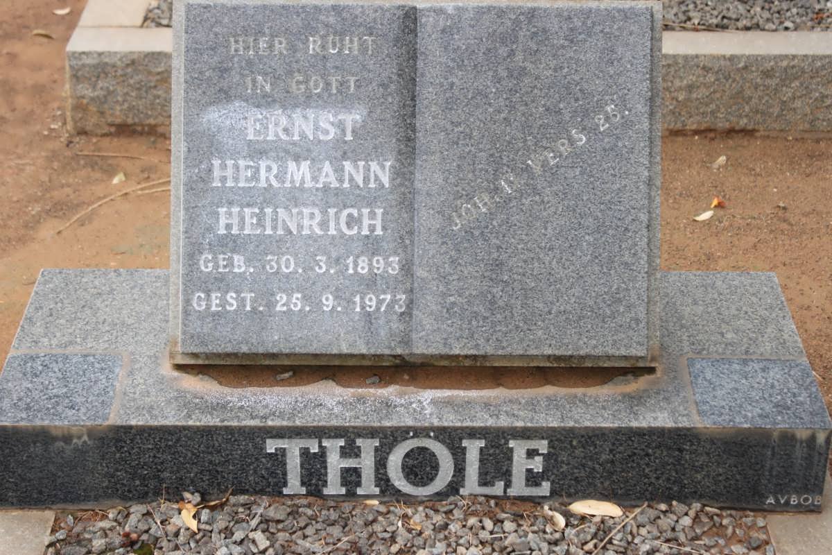 THOLE Ernst Herman Heinrich 1893-1973