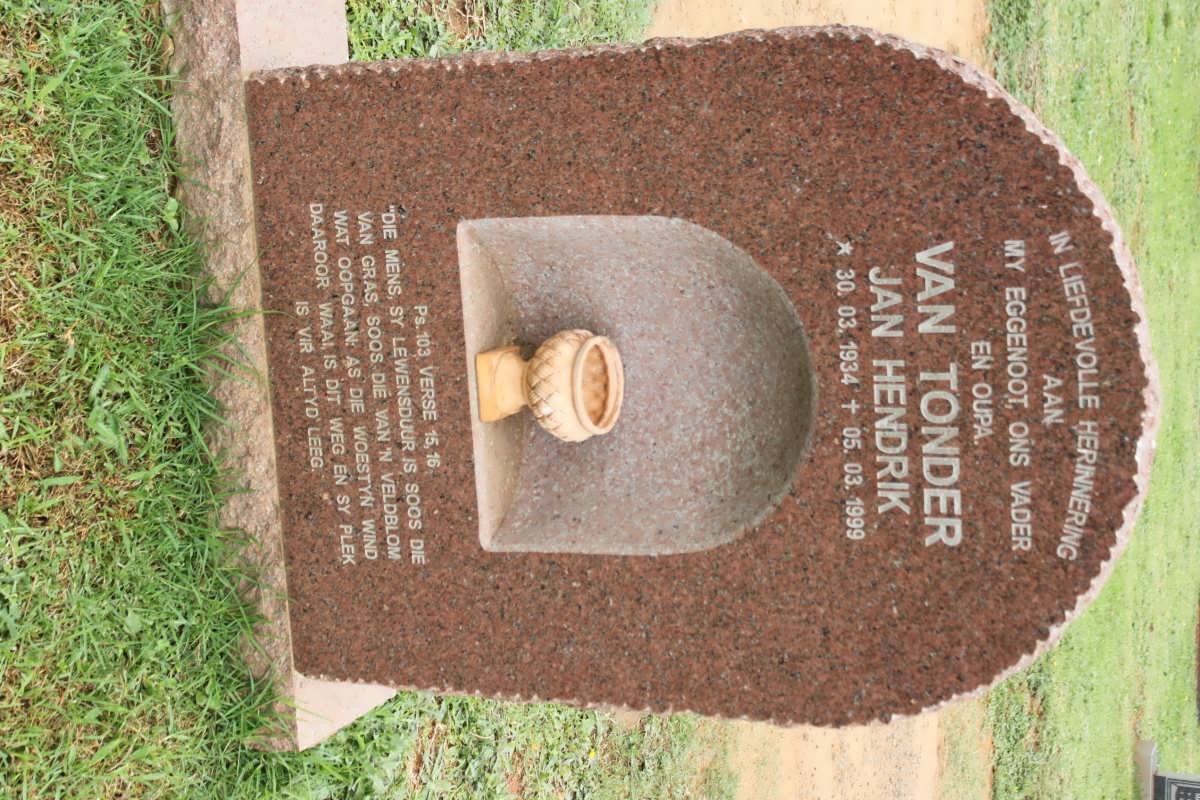 TONDER Jan Hendrik, van 1934-1999
