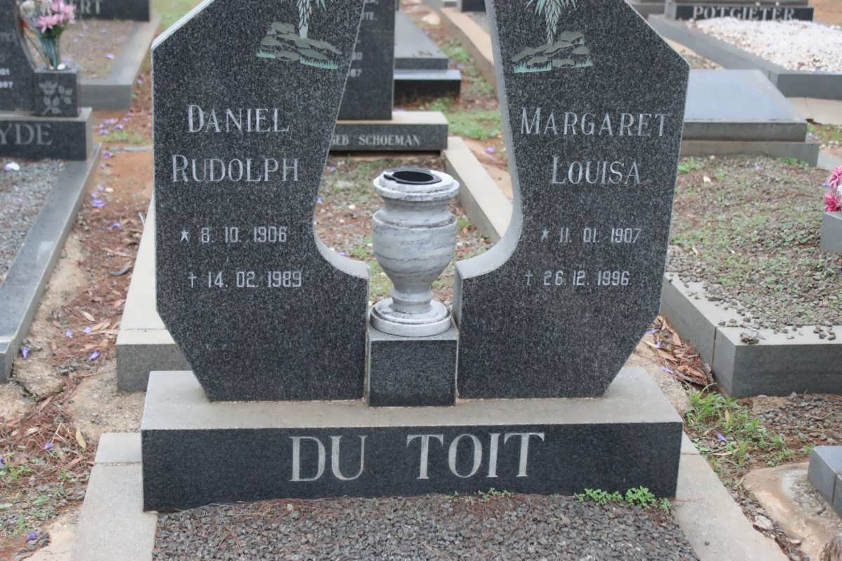 TOIT Daniel Rudolph, du 1906-1989 &amp; Margaret Louisa 1907-1996