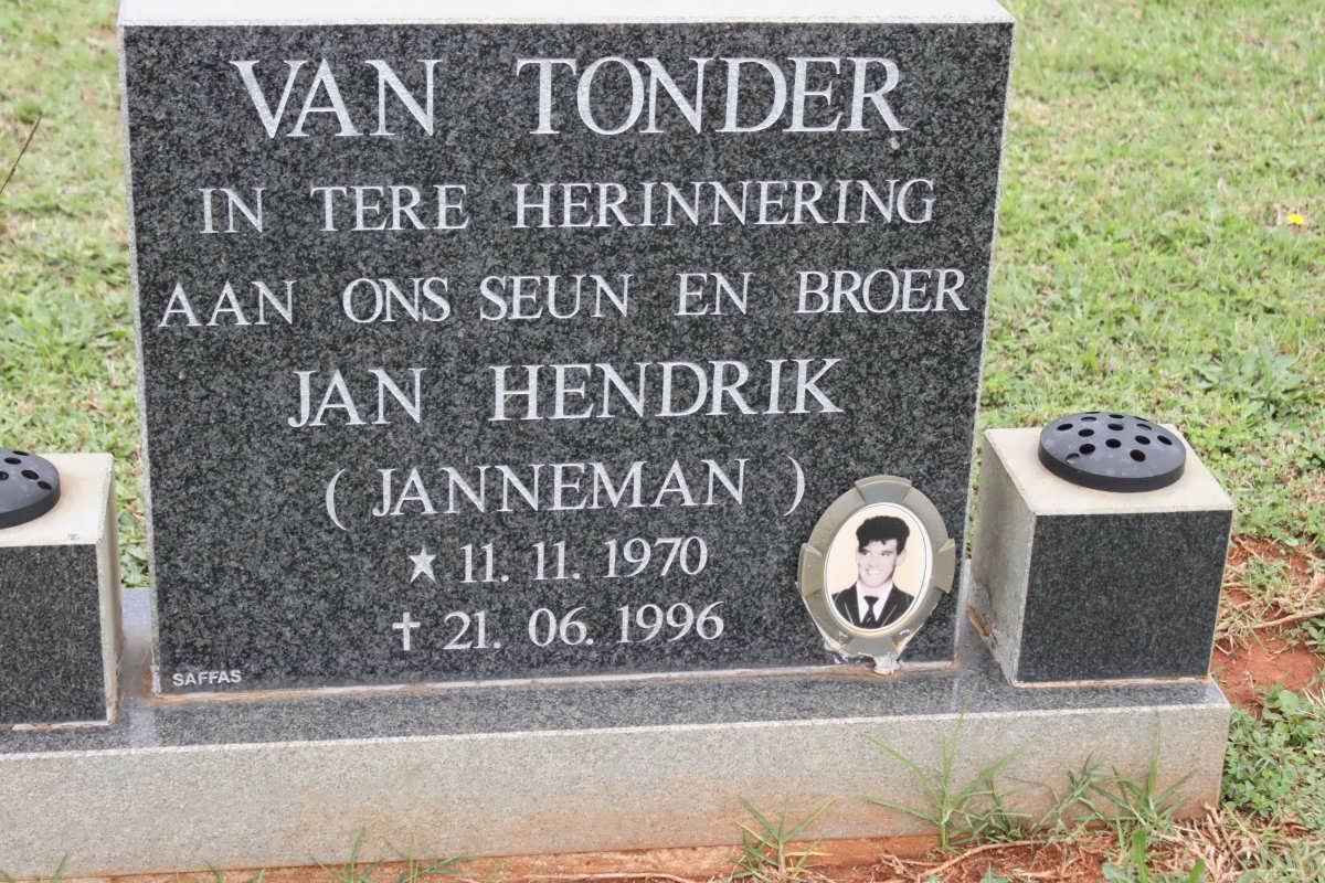 TONDER Jan Hendrik, van 1970-1996