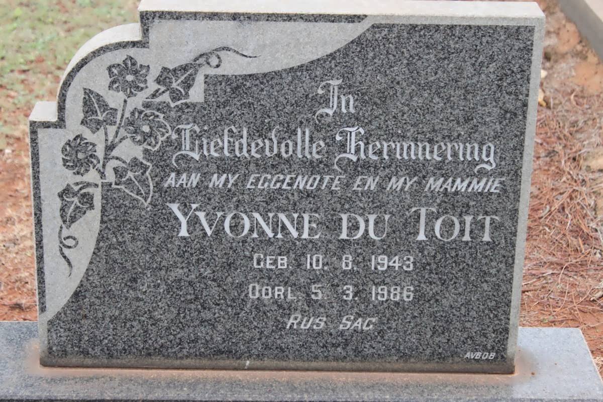 TOIT Yvonne, du 1943-1986