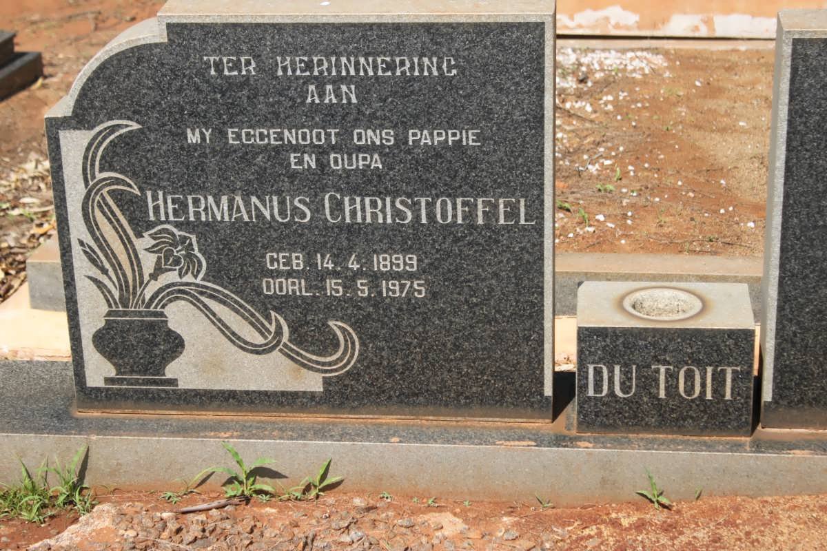 TOIT Hermanus Christoffel, du 1899-1975