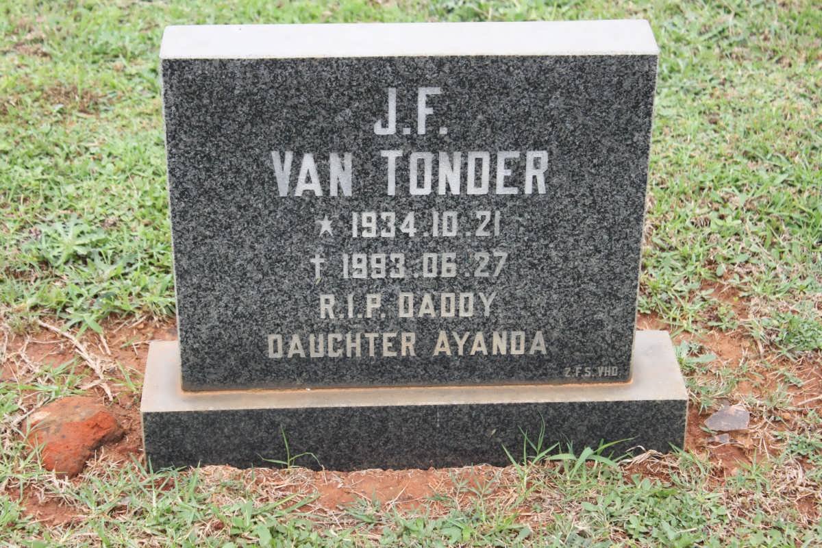 TONDER J.F., van 1934-1993