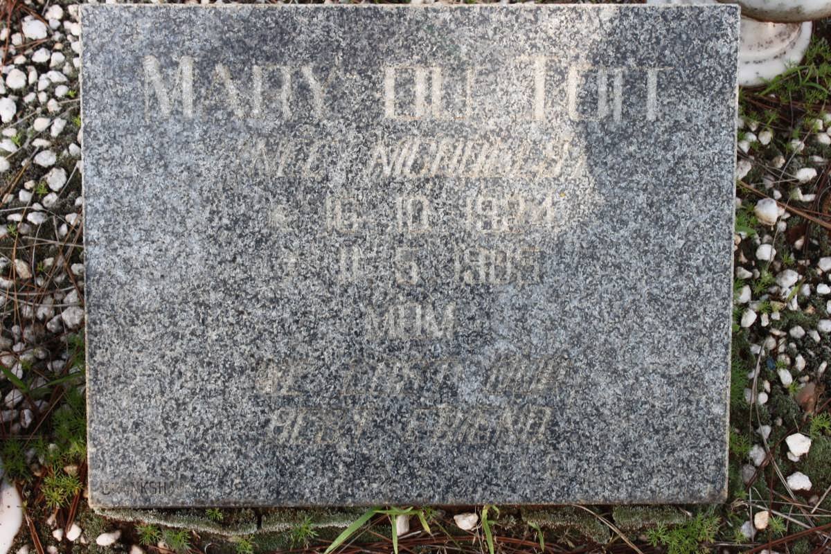 TOIT Mary, du nee NICHOLLS 1924-1985