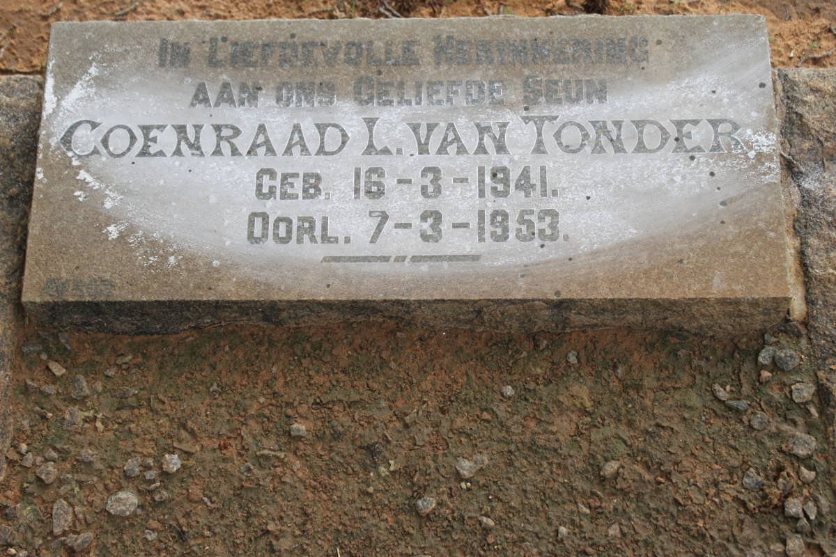 TONDER Coenraad L., van 1941-1953