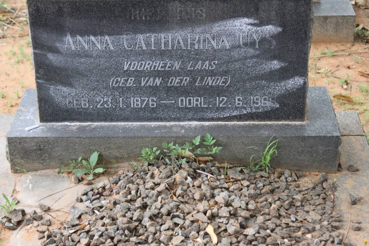 UYS Anna Catharina formerly LAAS nee VAN DER LINDE 1876-1968