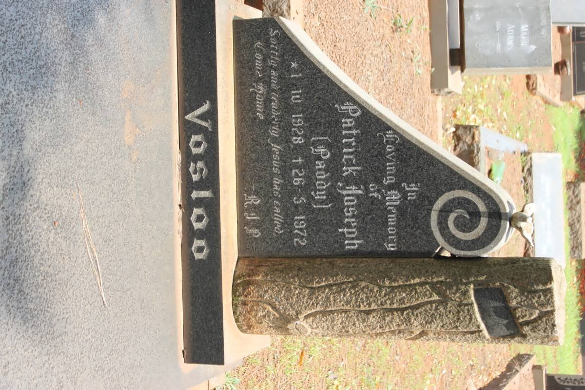 VOSLOO Patrick Joseph 1928-1972